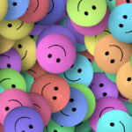 smiley faces in different colors