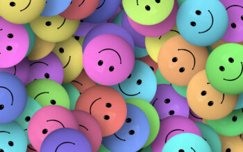smiley faces in different colors